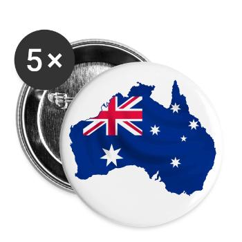 australia - Buttons groß 56 mm (5er Pack) - Weiß - Vorne