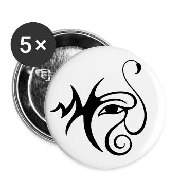 Œil-Scorpion 2 (monochrome) - Lot de 5 grands badges (56 mm) - blanc - Devant