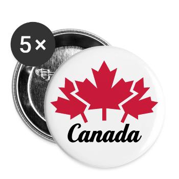 3 MAPLE LEAF CANADA, CANADA - Buttons large 2.2''/56 mm (5-pack) - white - Front