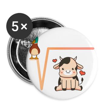 Idee für eine Mathematikerin - Buttons groß 56 mm (5er Pack) - Weiß - Vorne