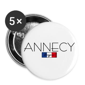 ANNECY FRANCE HOLIDAY SUMMER PARTY (b) - Buttons large 2.2''/56 mm (5-pack) - white - Front