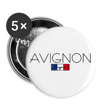 AVIGNON FRANKREICH URLAUB SOMMER PARTY (b) - Buttons groß 56 mm (5er Pack) - Weiß - Vorne