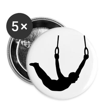 Inspiring ring gymnastics - powerful and elegant - Buttons large 2.2''/56 mm (5-pack) - white - Front
