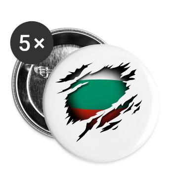 Bulgaria at heart - Buttons large 2.2''/56 mm (5-pack) - white - Front