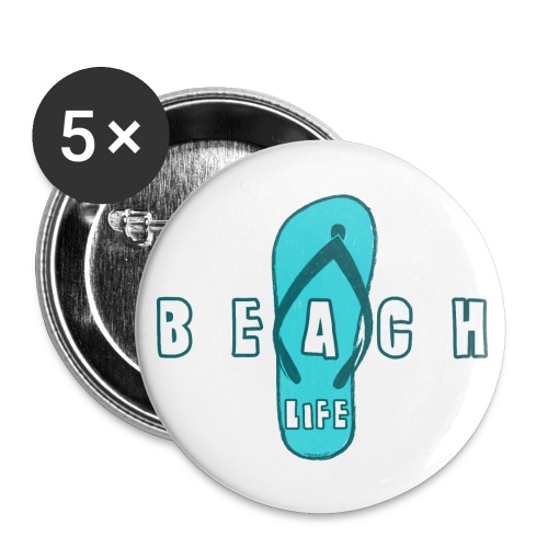 Beach Life varvastossu - Kesä tuotteet jokaiselle - Rintamerkit isot 56 mm (5kpl pakkauksessa)