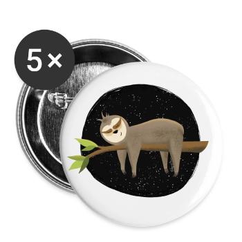 I can't, I'm lazy - lazy - Buttons large 2.2''/56 mm (5-pack) - white - Front