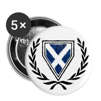 Scotland Coat of Arms - Buttons large 2.2''/56 mm (5-pack) - white - Front