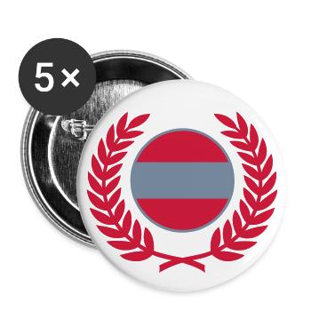Austria (flag & laurel wreath) - Buttons large 2.2''/56 mm (5-pack) - white - Front