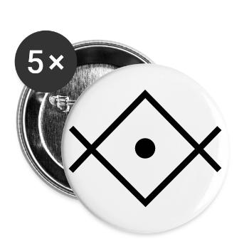 OM TAT SAT, Lichtarbeiter, Spirituelles Symbol - Buttons groß 56 mm (5er Pack) - Weiß - Vorne