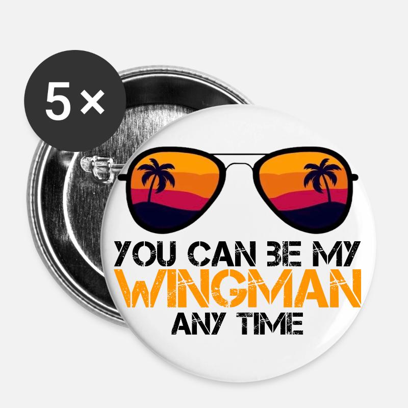 Wingman - Buttons large 2.2''/56 mm (5-pack) - white