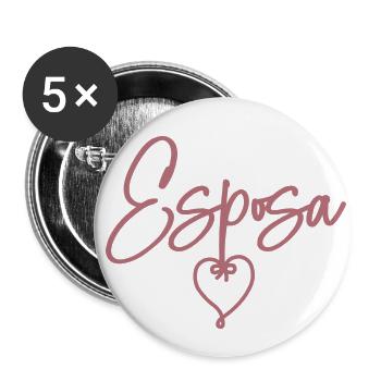 Esposa Cute Wife To Be Bride Couple Wedding Gift - Buttons large 2.2''/56 mm (5-pack) - white - Front