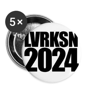 LVRKSN - Leverkusen - Deutscher Meister 2024 - Buttons groß 56 mm (5er Pack) - Weiß - Vorne