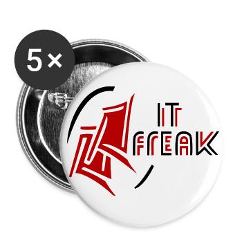 IT Freak Computer - Buttons large 2.2''/56 mm (5-pack) - white - Front