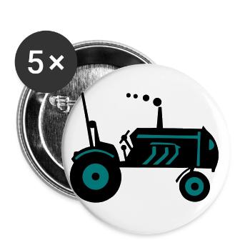 Tractor agricultural tractor tractor - Buttons large 2.2''/56 mm (5-pack) - white - Front
