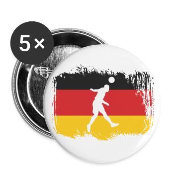 Football Germany Sports - Buttons large 2.2''/56 mm (5-pack) - white - Front
