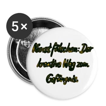 Der kreative Weg... - Buttons groß 56 mm (5er Pack) - Weiß - Vorne