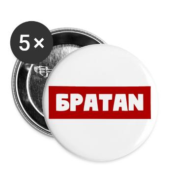 BRATAN - Buttons groß 56 mm (5er Pack) - Weiß - Vorne