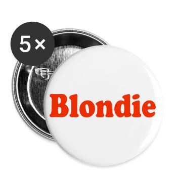 Blondie blond hair blonde - Buttons large 2.2''/56 mm (5-pack) - white - Front