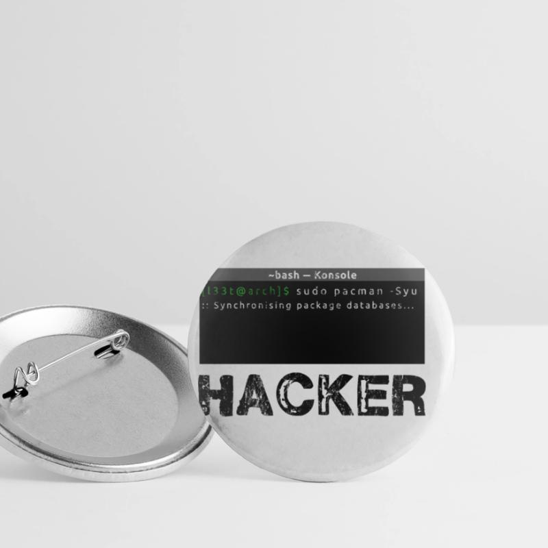 Hacker Linux Lot de 5 grands badges (56 mm)