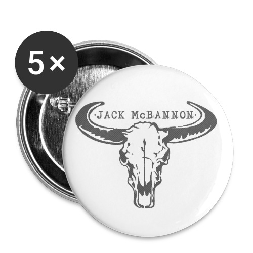 Jack McBannon - Bull Head II - Buttons groß 56 mm (5er Pack)