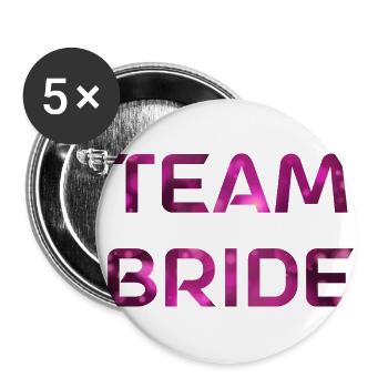 Équipe Bride! Rose - Lot de 5 grands badges (56 mm) - blanc - Devant