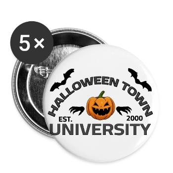 Halloween Town University est. 2000 Citrouille Vampire - Lot de 5 grands badges (56 mm) - blanc - Devant
