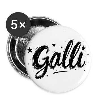 Halli Galli Partnerlook Party outfit - Galli - Buttons groß 56 mm (5er Pack) - Weiß - Vorne