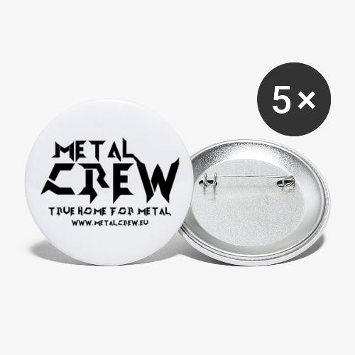 MetalCrew Logo Black - Buttons groß 56 mm (5er Pack)