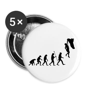 Evolution Klettern Bouldern Climbing Bergsteigen - Buttons groß 56 mm (5er Pack) - Weiß - Vorne