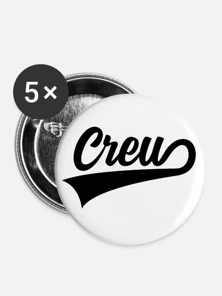 CREW BOOT - Buttons groß 56 mm (5er Pack) - Weiß