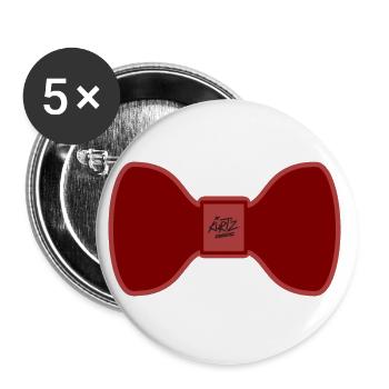 Bow tie - red - Buttons large 2.2''/56 mm (5-pack) - white - Front