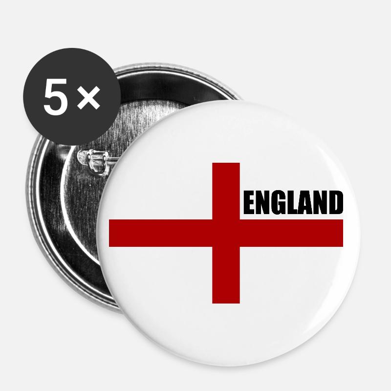 England - Buttons large 2.2''/56 mm (5-pack) - white