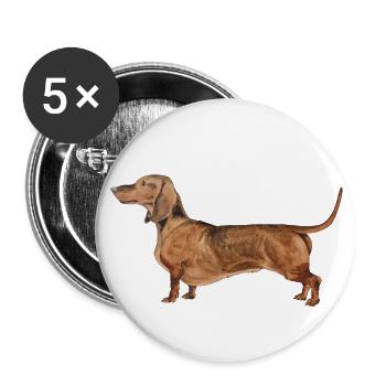Dachshund Shorthair Dachshund Dachshund - Buttons large 2.2''/56 mm (5-pack) - white - Front