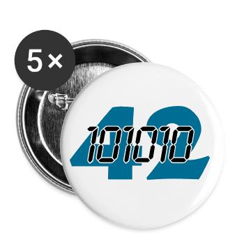 101010 (2c) - Lot de 5 grands badges (56 mm) - blanc - Devant