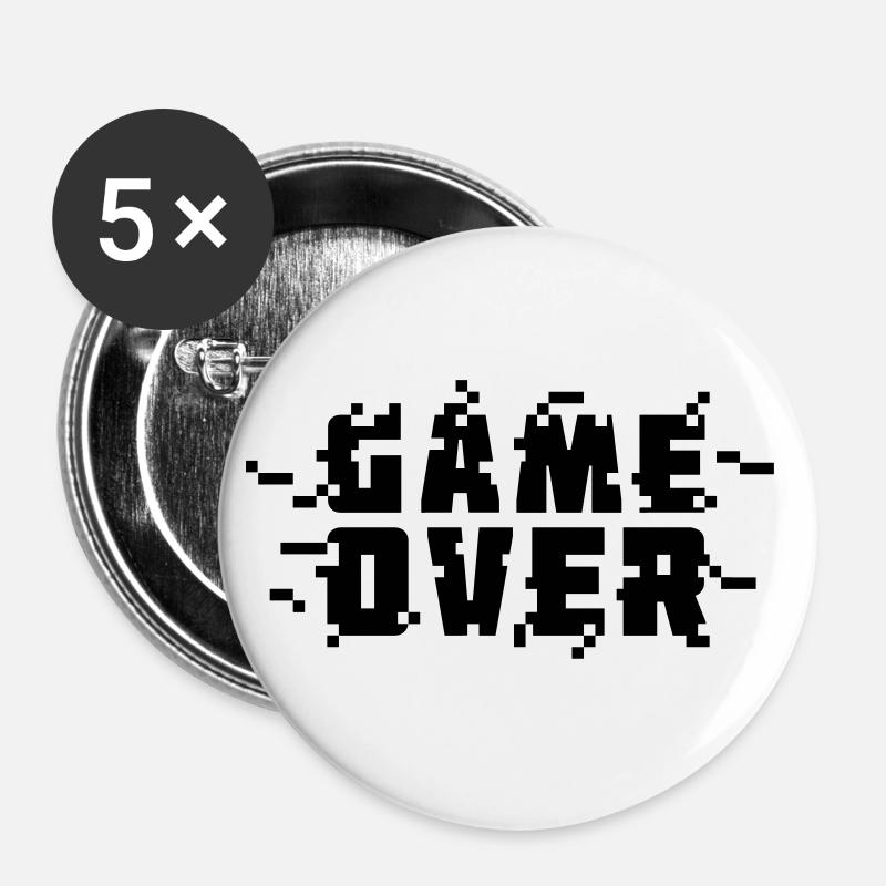 Game Over (v3) - Buttons large 2.2''/56 mm (5-pack) - white