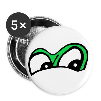 Les yeux sont étonnés - Lot de 5 grands badges (56 mm) - blanc - Devant