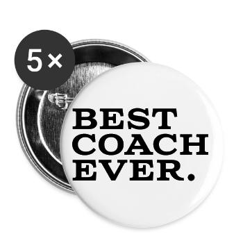Best coach of all time - Buttons large 2.2''/56 mm (5-pack) - white - Front
