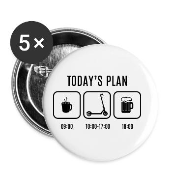 Plan For Today E-Scooter I E-Scooter Scooter - Buttons large 2.2''/56 mm (5-pack) - white - Front