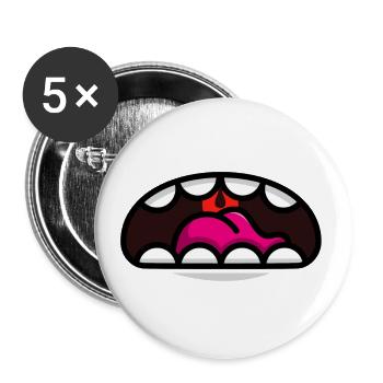 Mouth mask - Buttons large 2.2''/56 mm (5-pack) - white - Front