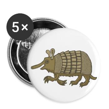 Tatou - Lot de 5 grands badges (56 mm) - blanc - Devant