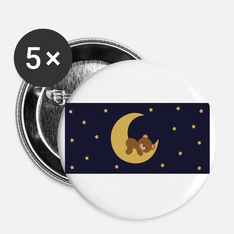 Rêveur - Lot de 5 grands badges (56 mm) - blanc