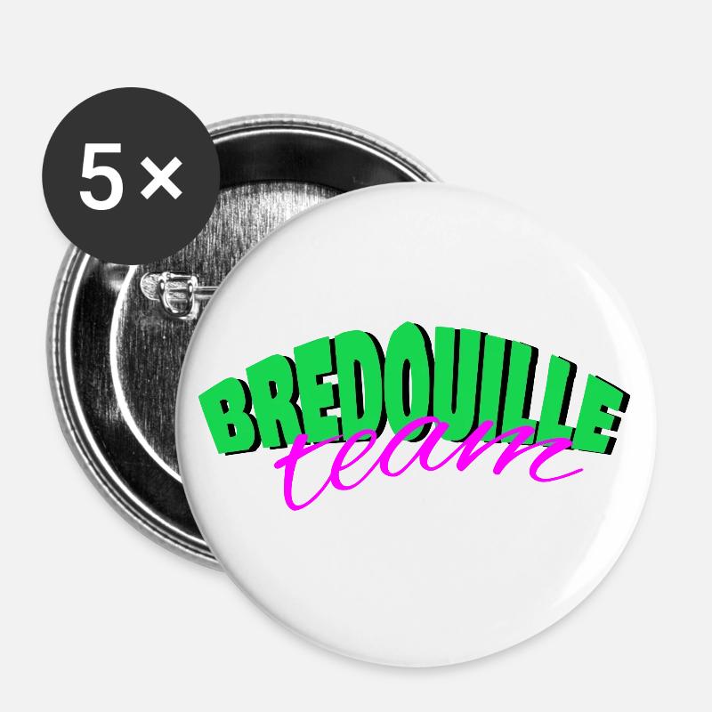 empty-handed team - Buttons large 2.2''/56 mm (5-pack) - white