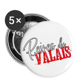 Vache d'hérens, eringer ,Reines du Valais - Lot de 5 grands badges (56 mm) - blanc - Devant