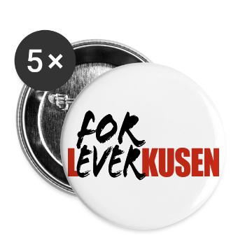 For Ever Leverkusen - Ich mag Leverkusen - Lot de 5 grands badges (56 mm) - blanc - Devant
