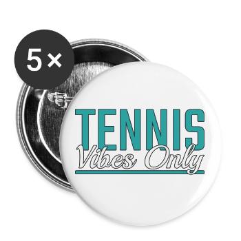 Tennis vibes only - Buttons groß 56 mm (5er Pack) - Weiß - Vorne