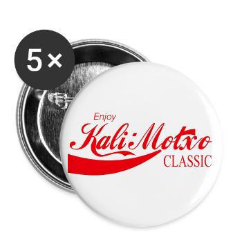 Kalimotxo Classic Red - Buttons large 2.2''/56 mm (5-pack) - white - Front