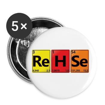 REHSE - Your name in a chemistry look - Buttons large 2.2''/56 mm (5-pack) - white - Front
