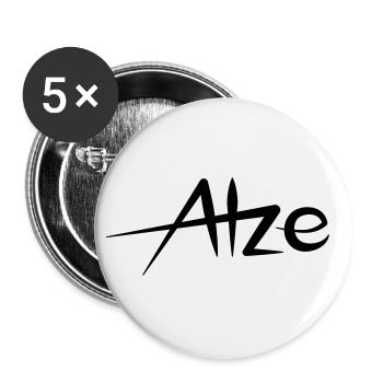Atze - Lot de 5 grands badges (56 mm) - blanc - Devant
