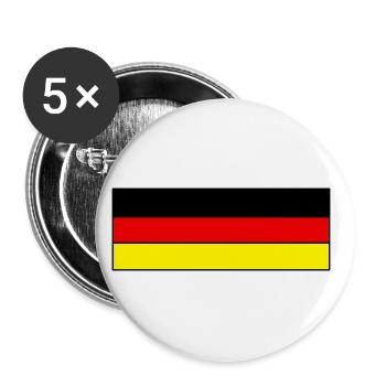 deutschlandweltmeisterklein - Buttons groß 56 mm (5er Pack) - Weiß - Vorne