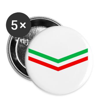 ITALY ITALIAN FLAG FOOTBALL 2021 HOLIDAY - Buttons large 2.2''/56 mm (5-pack) - white - Front